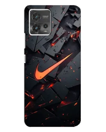 Чехол для Motorola MOTO G72 с картинкой «Nike — эффект разломов»