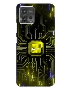 Чехол для Motorola MOTO G72 с картинкой «Nike — золотая искра»