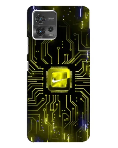 Чехол для Motorola MOTO G72 с картинкой «Nike — золотая искра»