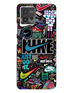 Чохол для Motorola MOTO G72 з картинкою «Яскравий колаж Nike»