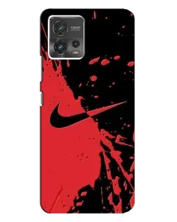 Чохол для Motorola MOTO G72 з картинкою «Червоні бризки Nike»