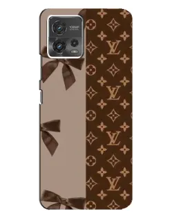 Чехол для Motorola MOTO G72 с картинкой «Louis Vuitton — банты»