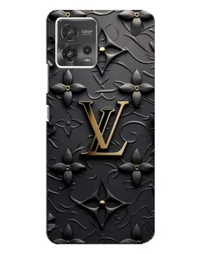 Чехол для Motorola MOTO G72 с картинкой «Кожаная текстура LV»