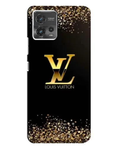 Чехол для Motorola MOTO G72 с картинкой «LV — золотые искры»