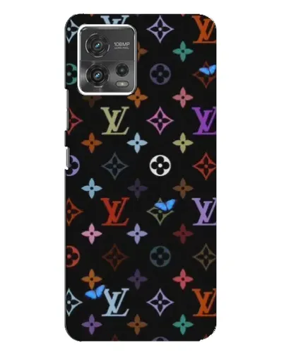 Чехол для Motorola MOTO G72 с картинкой «Цветная монограмма LV»