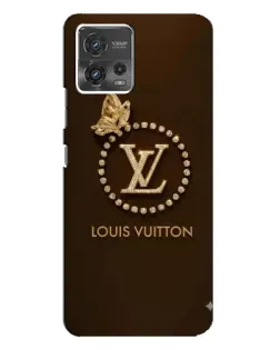 Чехол для Motorola MOTO G72 с картинкой «LV — золотая печать»