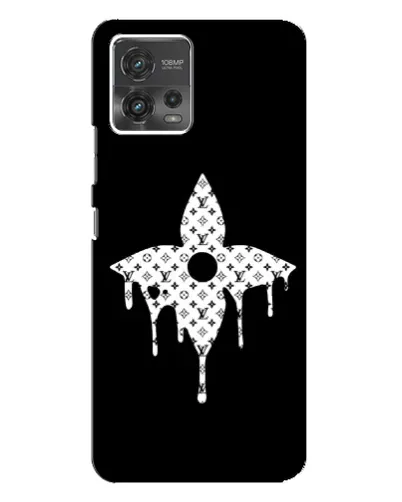 Чехол для Motorola MOTO G72 с картинкой «Цветочная монограмма»