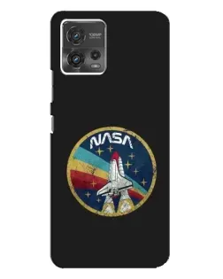Чехол для Motorola MOTO G72 с картинкой «NASA — эмблема миссии»
