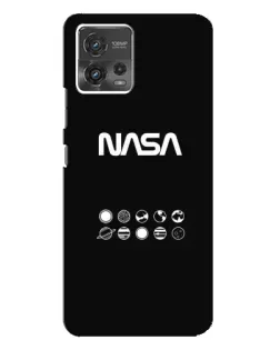 Чехол для Motorola MOTO G72 с картинкой «NASA — технический принт»