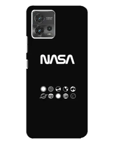 Чехол для Motorola MOTO G72 с картинкой «NASA — технический принт»