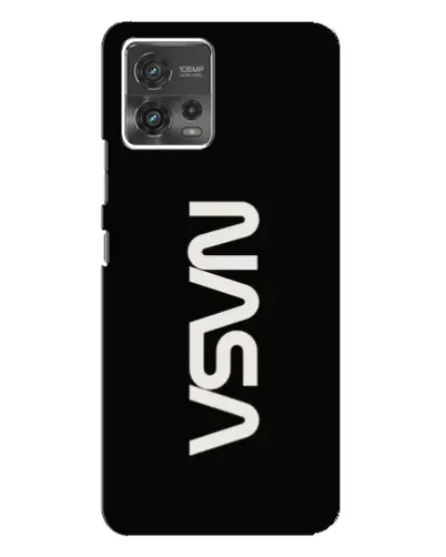 Чехол для Motorola MOTO G72 с картинкой «NASA — вертикальный логотип»