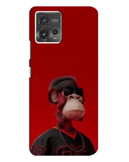 Чехол для Motorola MOTO G72 с картинкой «Bored Ape в красном»
