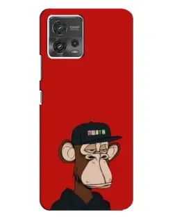 Чехол для Motorola MOTO G72 с картинкой «Bored Ape — красный фон»