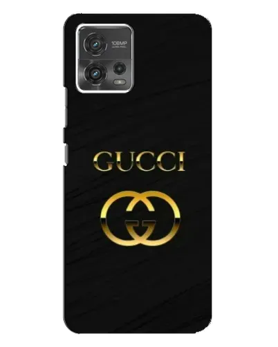 Чохол для Motorola MOTO G72 з картинкою «Золотий логотип Gucci»