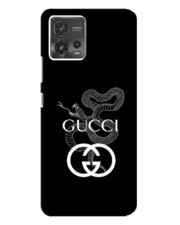 Чохол для Motorola MOTO G72 з картинкою «Gucci — срібна змія»