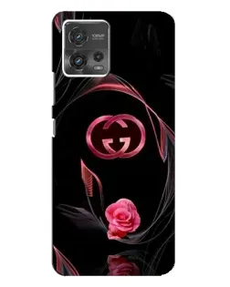 Чохол для Motorola MOTO G72 з картинкою «Gucci — неонова троянда»
