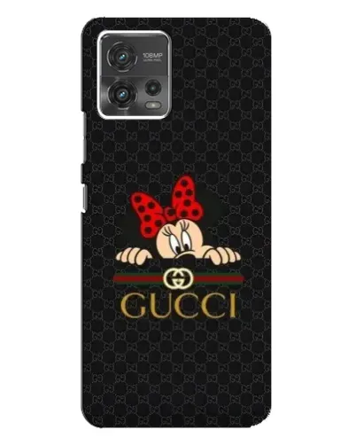 Чохол для Motorola MOTO G72 з картинкою «Мінні Маус Gucci — чорний»