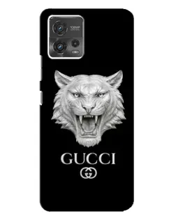 Чохол для Motorola MOTO G72 з картинкою «Gucci — срібний лев»