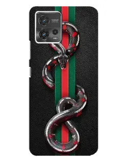 Чохол для Motorola MOTO G72 з картинкою «Gucci — змія на смузі»