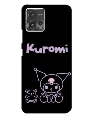 Чехол для Motorola MOTO G72 с картинкой «Kuromi — черный минимализм» Чехол для Motorola MOTO G72 с картинкой «Kuromi — черный минимализм»
