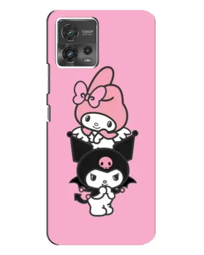 Чехол для Motorola MOTO G72 с картинкой «My Melody и Kuromi» Чехол для Motorola MOTO G72 с картинкой «My Melody и Kuromi»