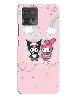 Чехол для Motorola MOTO G72 с картинкой «My Melody и Kuromi» Чехол для Motorola MOTO G72 с картинкой «My Melody и Kuromi»