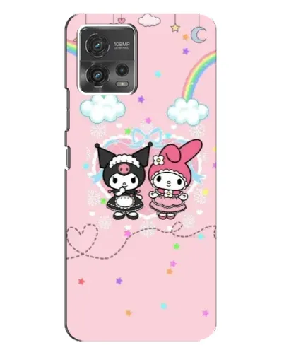 Чехол для Motorola MOTO G72 с картинкой «My Melody и Kuromi» Чехол для Motorola MOTO G72 с картинкой «My Melody и Kuromi»