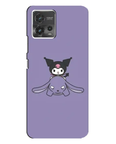Чехол для Motorola MOTO G72 с картинкой «Kuromi на лиловом фоне» Чехол для Motorola MOTO G72 с картинкой «Kuromi на лиловом фоне»