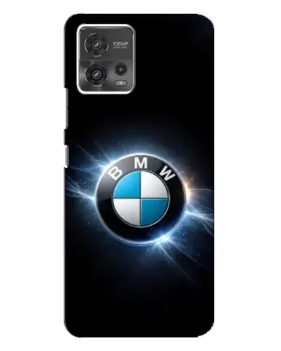 Чохол для Motorola MOTO G72 з картинкою «BMW — неонове сяйво»