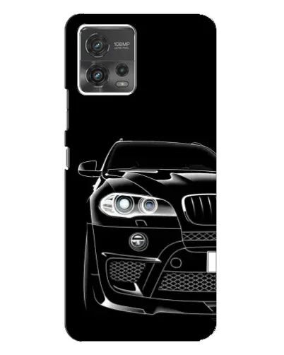 Чохол для Motorola MOTO G72 з картинкою «Темний силует BMW»