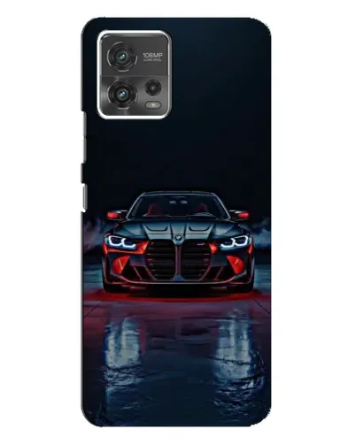 Чохол для Motorola MOTO G72 з картинкою «BMW на мокрій дорозі»