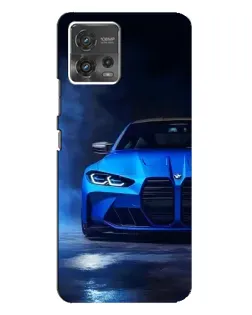 Чохол для Motorola MOTO G72 з картинкою «Блакитна BMW M4»