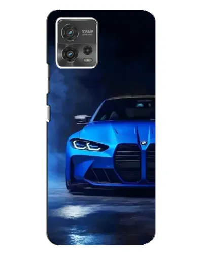 Чохол для Motorola MOTO G72 з картинкою «Блакитна BMW M4»