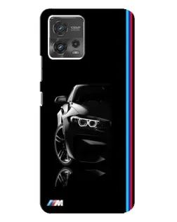 Чохол для Motorola MOTO G72 з картинкою «Силует BMW в темряві»