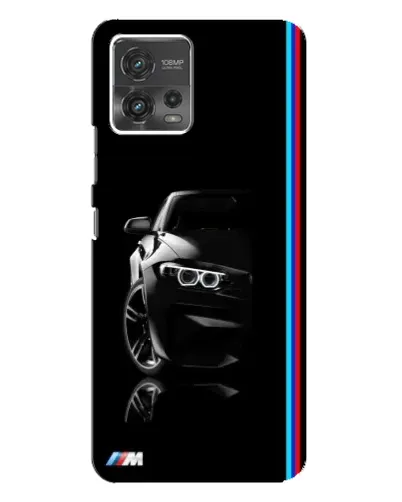 Чохол для Motorola MOTO G72 з картинкою «Силует BMW в темряві»