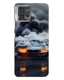 Чохол для Motorola MOTO G72 з картинкою «BMW у диму»