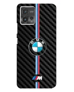 Чохол для Motorola MOTO G72 з картинкою «Емблема BMW та карбон»
