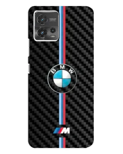 Чохол для Motorola MOTO G72 з картинкою «Емблема BMW та карбон»