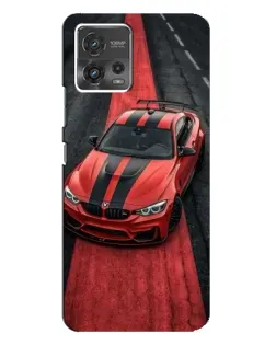 Чохол для Motorola MOTO G72 з картинкою «BMW на червоній доріжці»