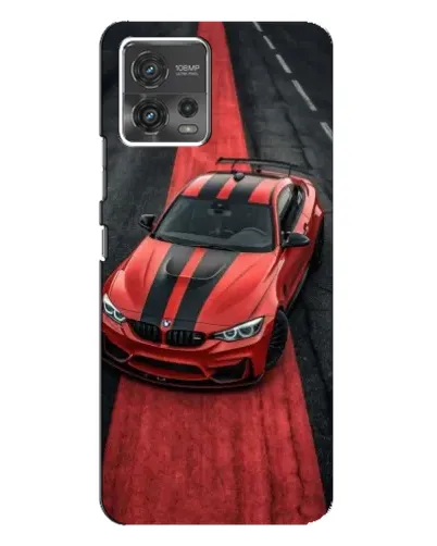 Чохол для Motorola MOTO G72 з картинкою «BMW на червоній доріжці»