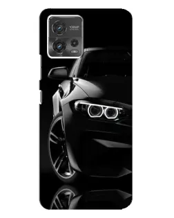 Чохол для Motorola MOTO G72 з картинкою «Чорна BMW — профіль»