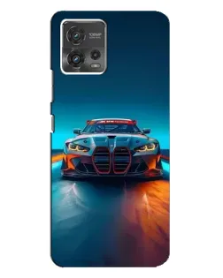 Чохол для Motorola MOTO G72 з картинкою «BMW — вогні неону»