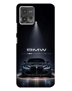 Чохол для Motorola MOTO G72 з картинкою «BMW крізь нічне місто»