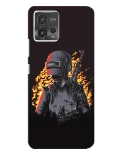 Чохол для Motorola MOTO G72 з картинкою «PUBG — вогняний силует»