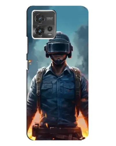 Чохол для Motorola MOTO G72 з картинкою «PUBG — реалістичний герой»