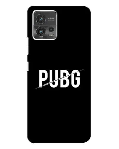 Чохол для Motorola MOTO G72 з картинкою «PUBG — білий логотип»