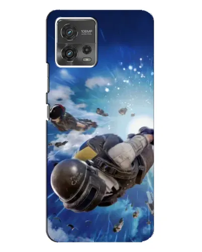 Чохол для Motorola MOTO G72 з картинкою «Десант PUBG — стрибок»
