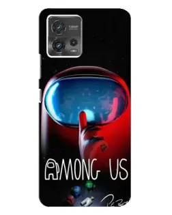 Чохол для Motorola MOTO G72 з картинкою «Червоний імпостер — макро»