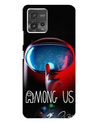 Чехол для Motorola MOTO G72 с картинкой «Красный импостер — макро» Чехол для Motorola MOTO G72 с картинкой «Красный импостер — макро»