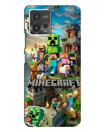 Чехол для Motorola MOTO G72 с картинкой «Замок Minecraft»